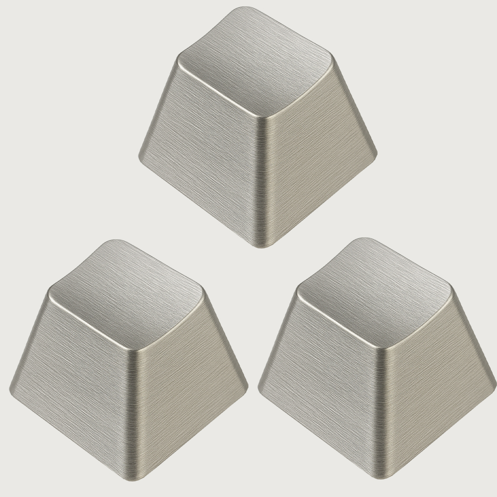 1/2/3 luksuriøse spilltastaturer i aluminiumslegering, tastehetter, universelle metall-sølvfargede mekaniske tastaturer med modifikatorer og tastetrekker: Oransje