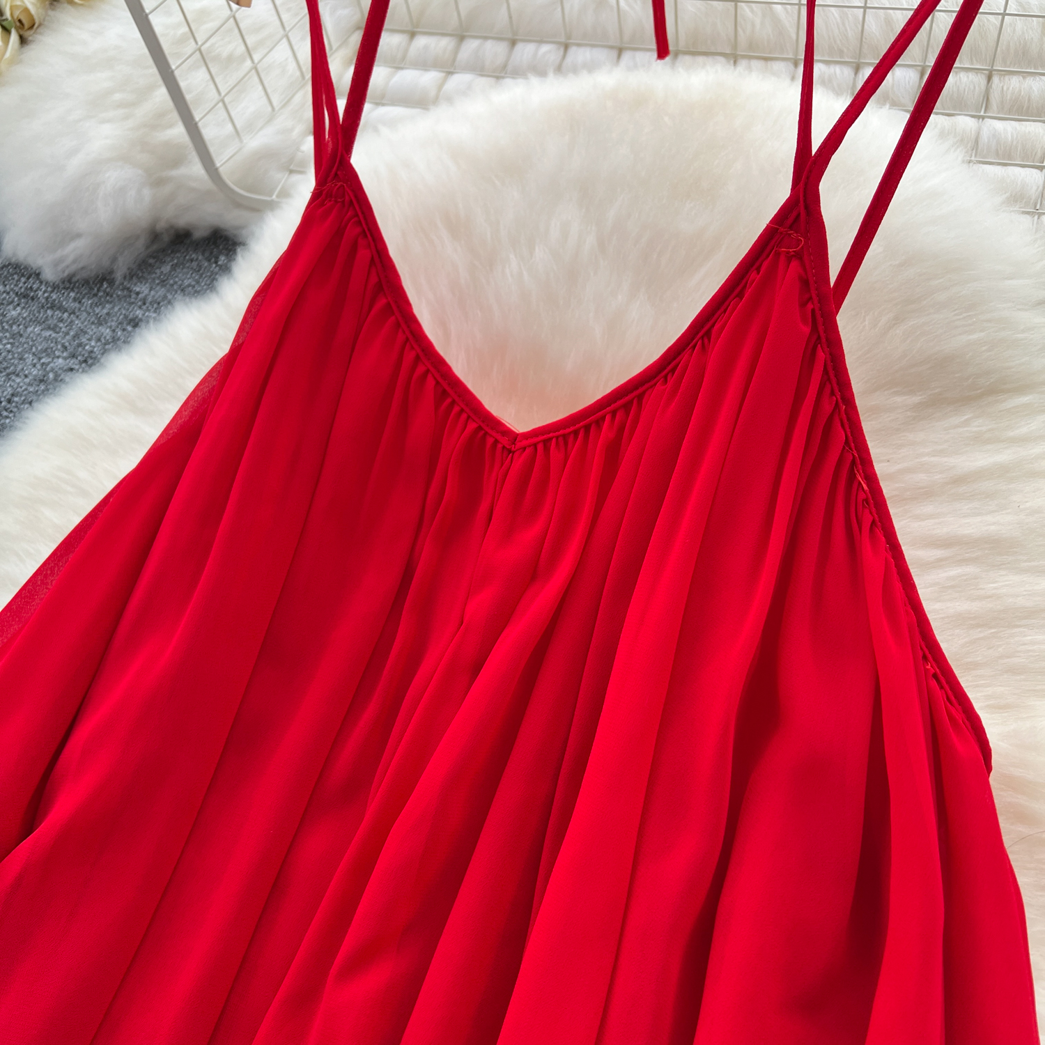Nät rygglös slipklänning älva a-linjeformade vestidos koreanska kvinnor sommar strand söta lösa klänningar