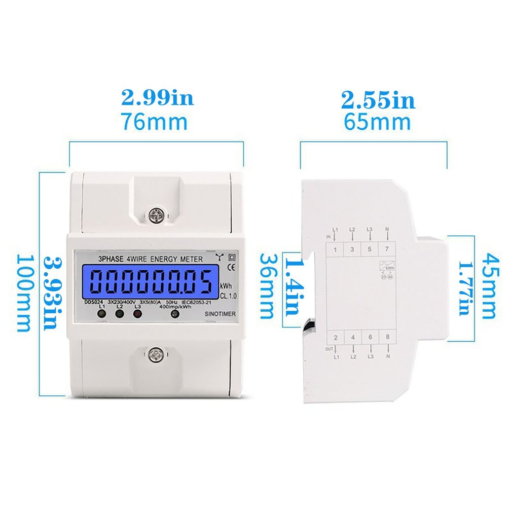 220 V 10 (40) EEN Digitale 1-fase 2 Draad 4 P DIN