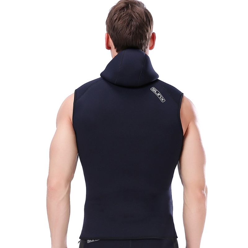Gilet de plongée sous-marine à capuche en néoprène pour hommes, combinaison humide de plongée en apnée, 3mm, avec directe,