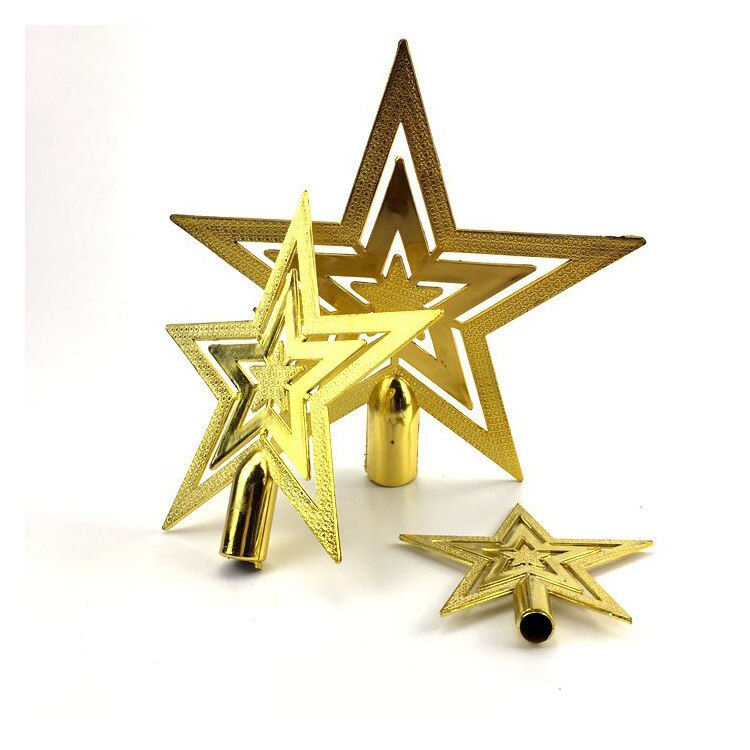 Cimier Sapin De Noël Étoile Glitter 20cm - Décoration Arbre De Noël Lumineuse Intérieur Extérieur