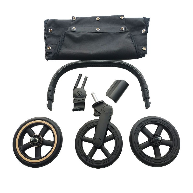 Accesorios para cochecito Compatible con Cybex Mios, ruedas de carrito, cesta de la compra, barra de parachoques, toldo, cierre de hebilla, adaptador de llave de asiento