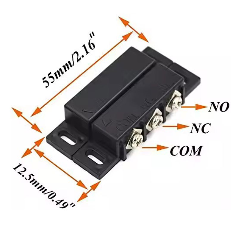 10 Stück magnetischer Reed-Schalter, magnetischer Türschalter/magnetischer Kontaktschalter, normalerweise offen, geschlossen, NC, NO, Türalarm, Fenster, Sicherheit: YELLOW