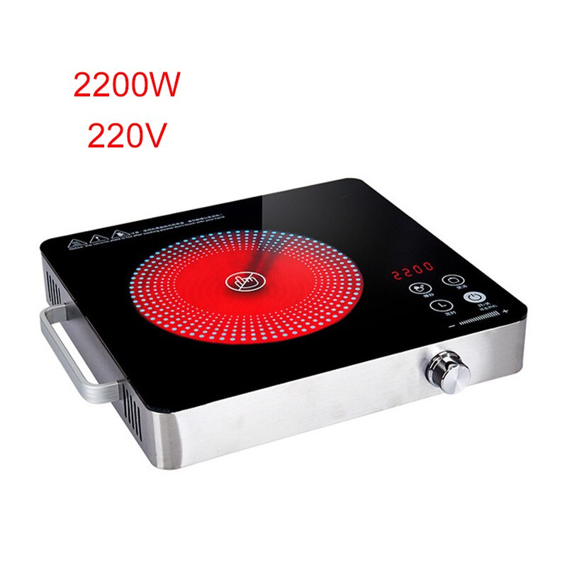 3500W Electric Magnetic Waterproof Induction Cooker Intelligent Pot Stove With Timer Ceramic Heaters Household Cooktop 110V: Black 2200W 220V