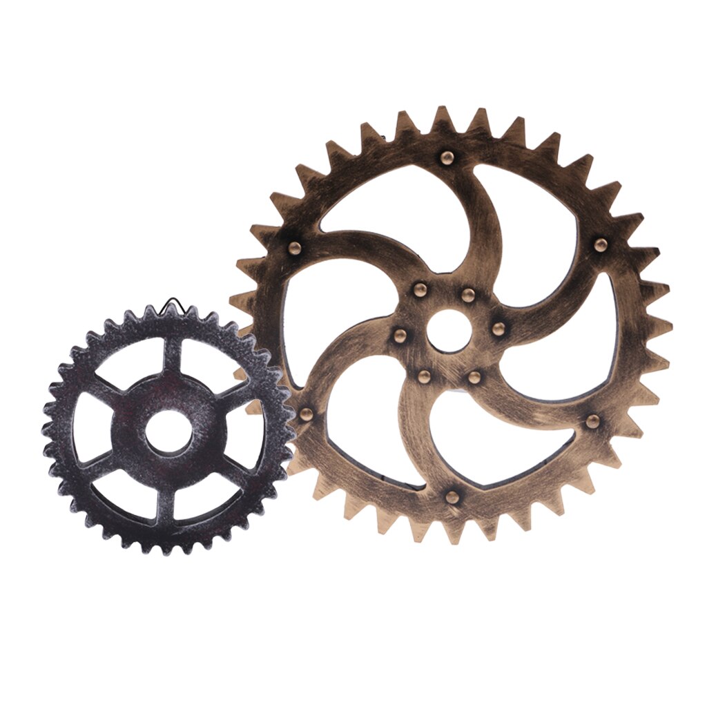 2 st vintage steampunk kugghjul väggkonstdekoratio... – Grandado