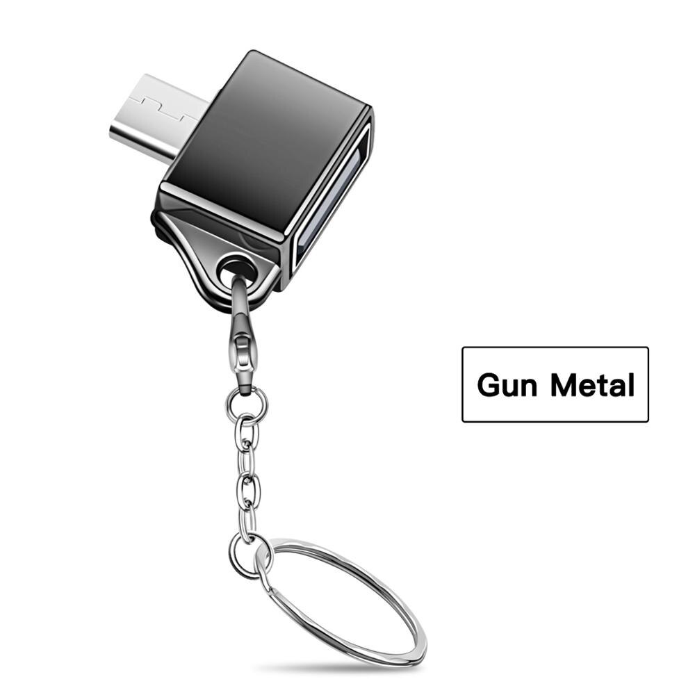 Anmone Micro Usb Otg Adapter Android Micro Converter Voor Mobiele Telefoon Tablet Micro Kabel Otg Plug Lading Data Schijf Connector: 1pcs gunmatel plug