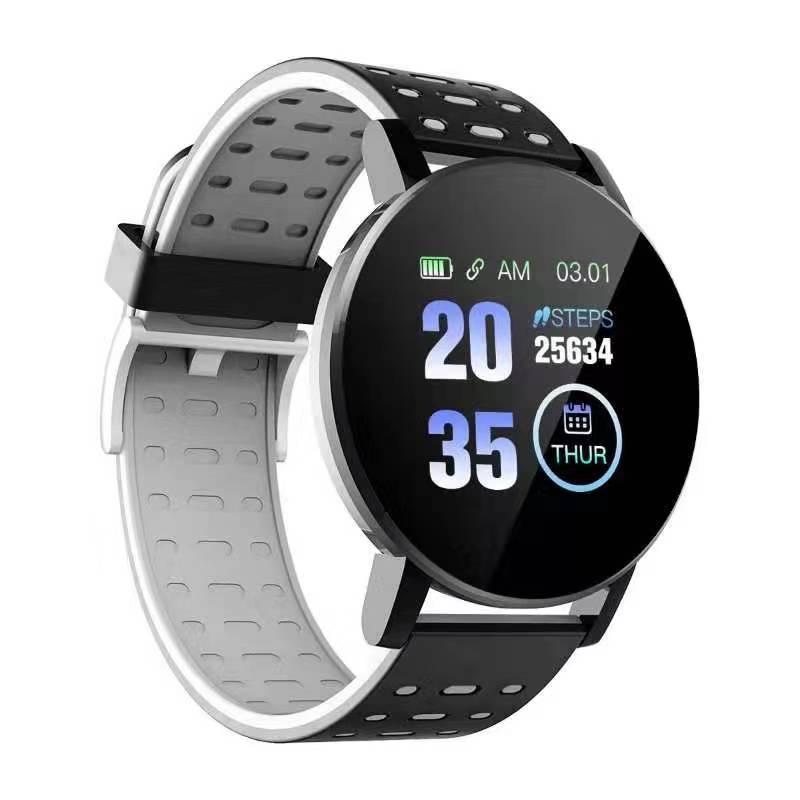 119Plus montre intelligente IP67 étanche Bracelet montre fréquence cardiaque Bracelet intelligent sport bracelets de montre Smartwatch pour Android IOS: as the picture