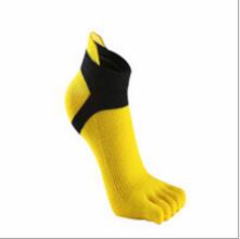 5 pares/lote verão meias masculinas de algodão cinco dedos meias curtas de alta qualidade: YELLOW