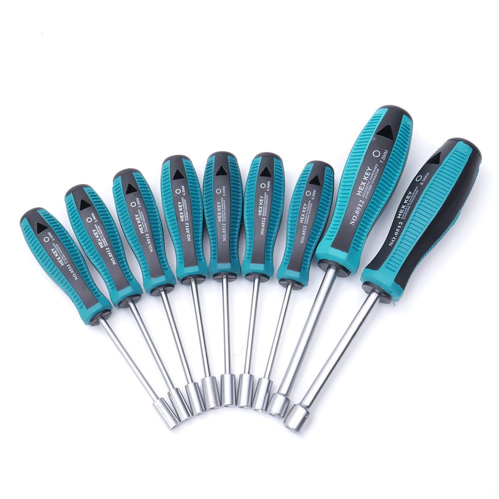 Destornillador de llave de tubo de Metal, herramienta de mano de 3mm-8mm, tuerca hexagonal, destornillador,