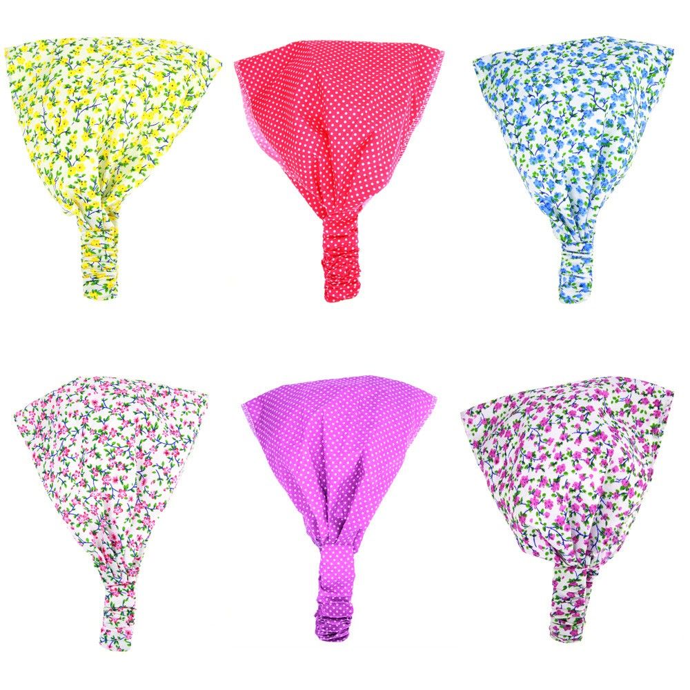 Baby Girl Bandana Hats Kid Newborn Flower Headband Hair Wear Accessories Headscarf Headwears 5 Colors for Kids Girls 1-3 Years