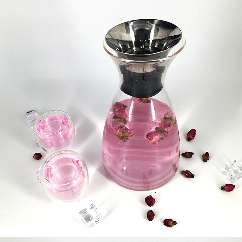 1000ml carafe stainless steel clamshell, perfect heat-resistant iced coffee or teapot, pouring water, decanter and serving win