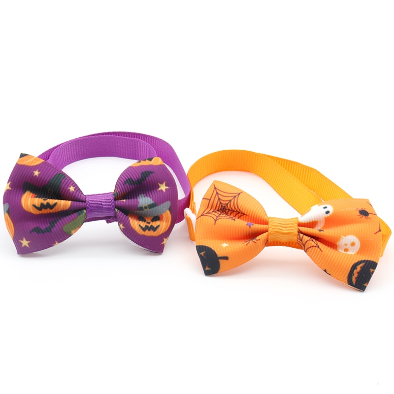 50/100 pc halloween hvalpe hunde butterfly fest hvalpe hunde plejetilbehør til små mellemstore hunde kæledyrsartikler hundesløjfe