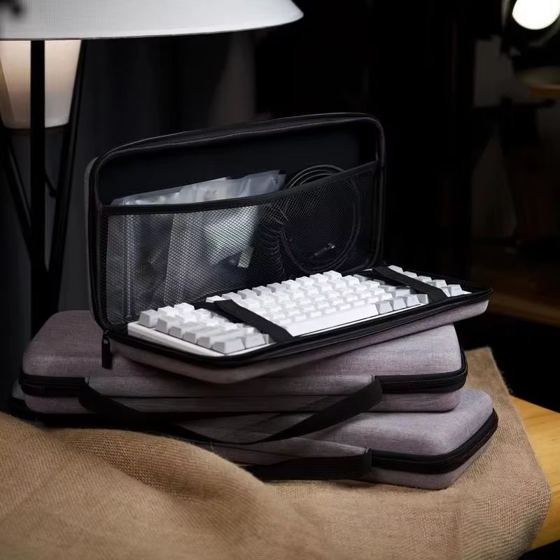 Nowa torba robić przechowywania klawiatury mechanicznej 2025, odporna na kurz i wodę, twarda obudowa EVA, pasuje robić klawiatur 61/68/75% TKL/pełnowymiarowych.