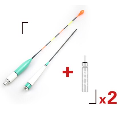 2pcs/lot Luminous fishing floats LED electric floating Light fish bobber sea fishing buoys accessories: A