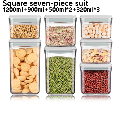 Airtight Food Storage Containers with One Key Press to Seal Lids Waterproof and stackable Suitable for storing flour, nuts, etc.