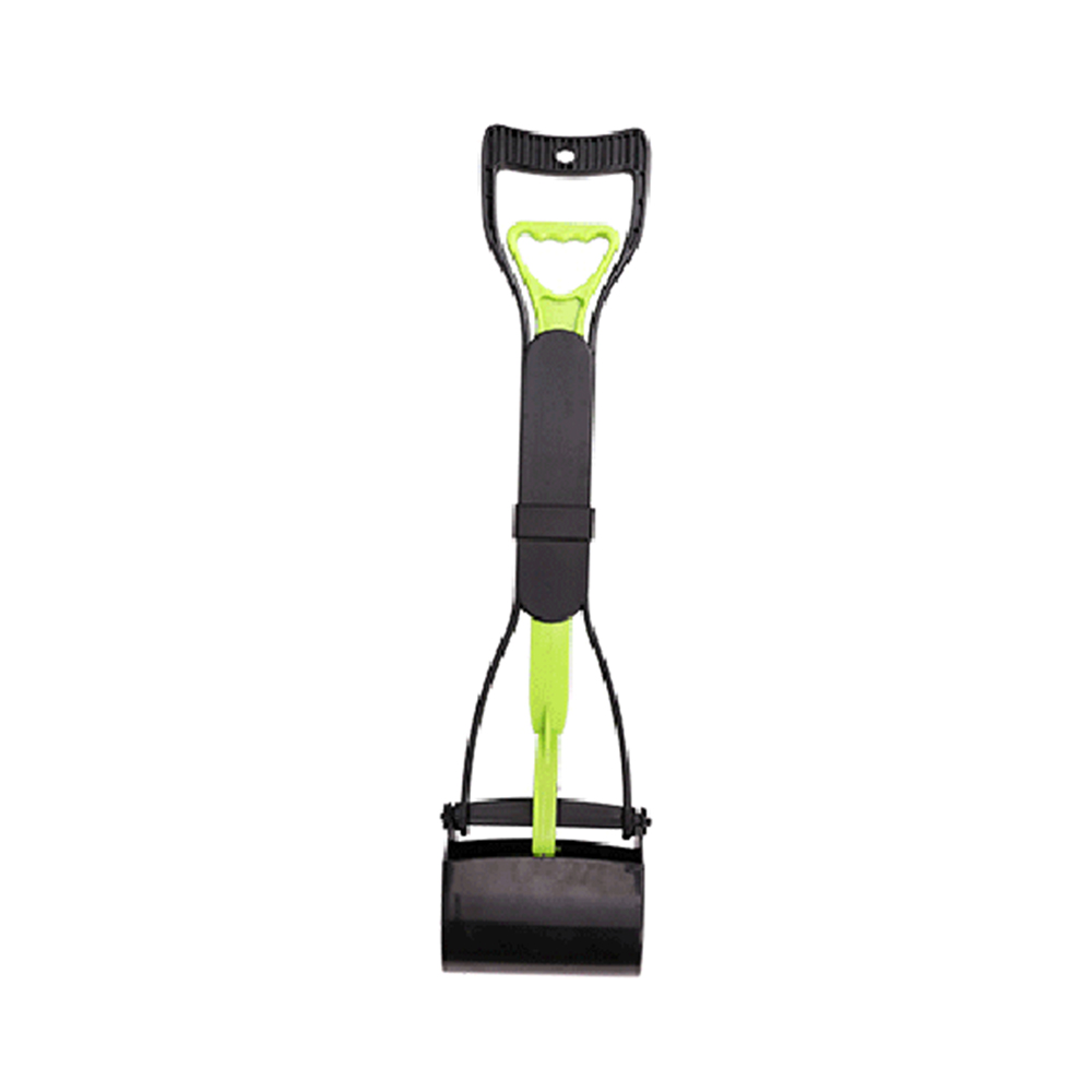 Recogedor de excrementos de perro con mango largo, pala para recoger residuos de mascotas, Herramientas de limpieza al aire libre: Verde / L - 60cm