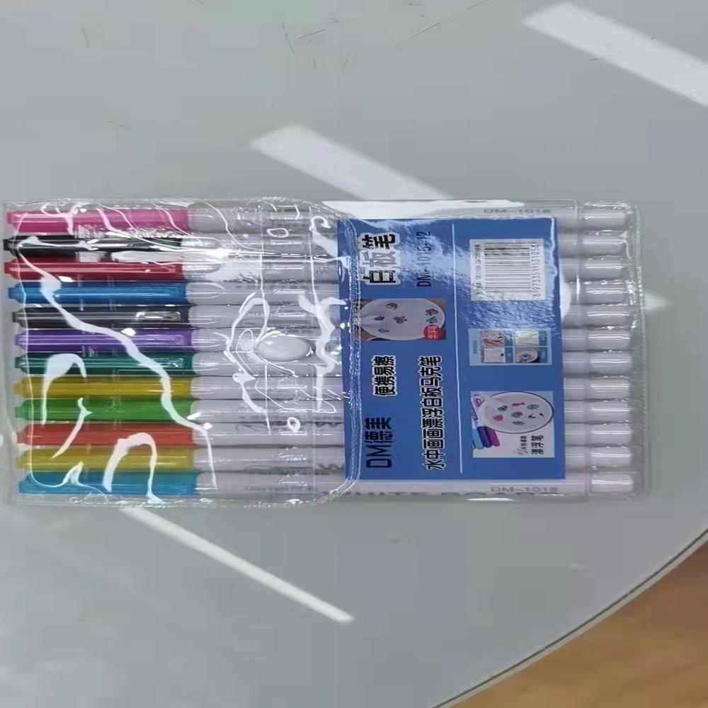 12PCS Acrylic Paint Marker Pens Permanent Art Rock Metal Glass Pebble Waterproof Highlighter Album Graffiti Blackboard Pen: K-12colors