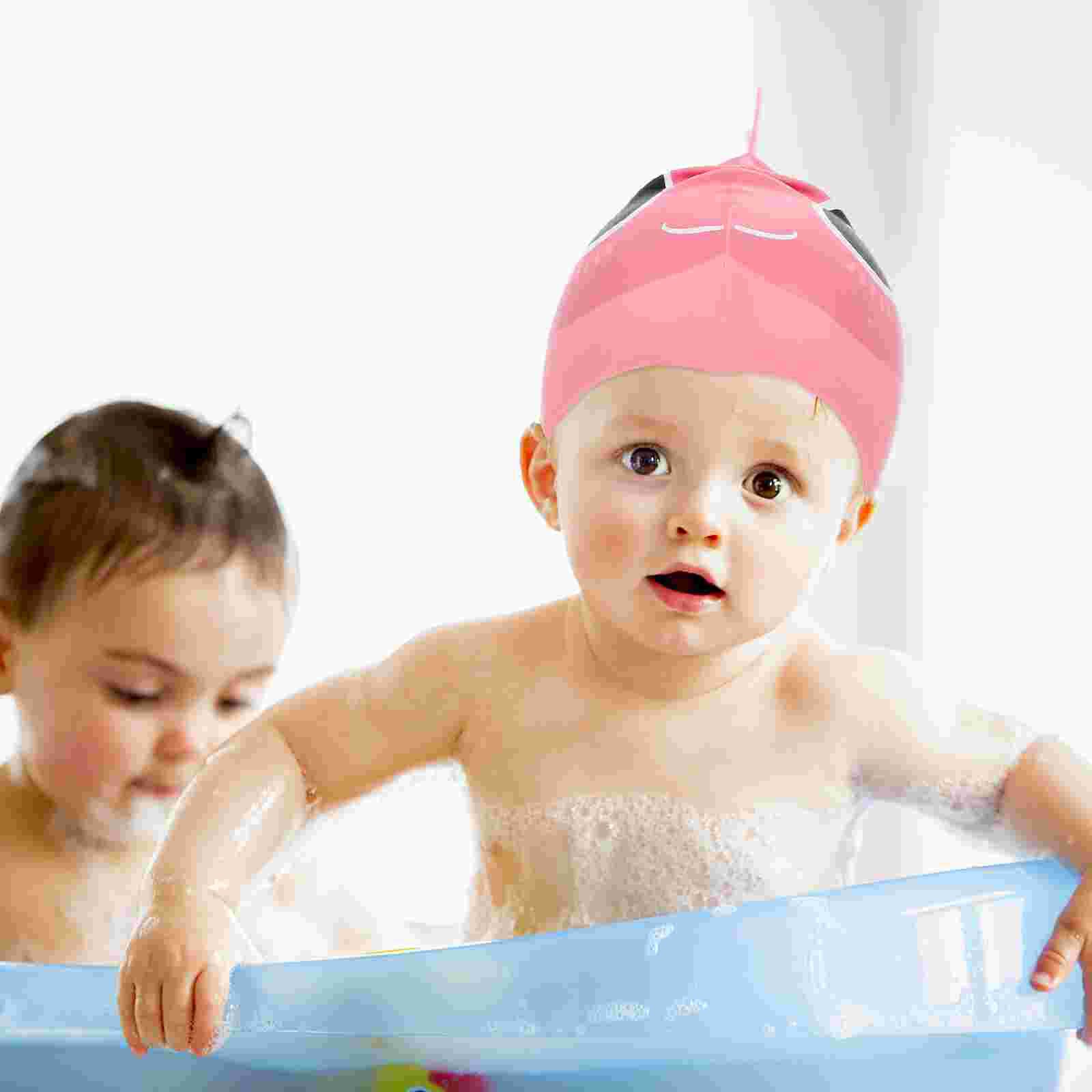 Children Silicone Swim Caps Outdoor Swim Caps Cartoon Baby Swim Hat Kids Swim Hat