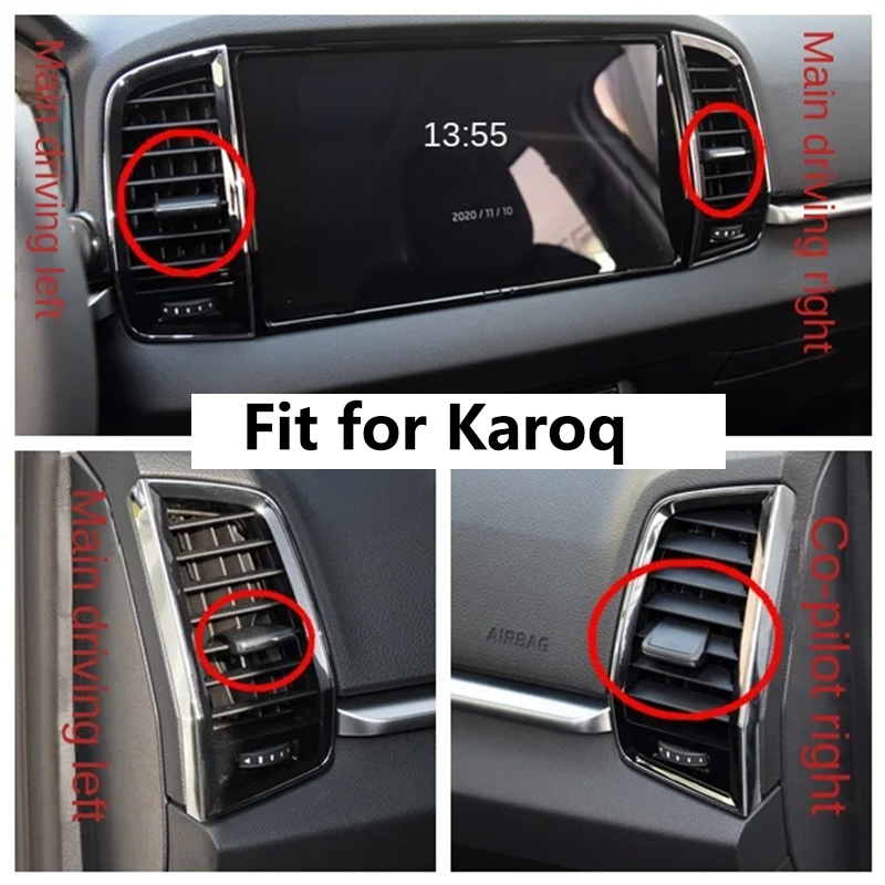 Für Skoda Kodiaq Karoq Auto Armaturenbrett Luft entlüften Clip Klimaanlage Auslauf Tab Clips 56G 819701 Ein 56G 819702 Ein 56G 820951 Ein 56G 820952 A