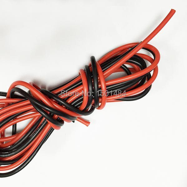 10 AWG 10AWG Gauge Silicone Wire cable 1M Flexible Stranded Copper Cables for RC Red &amp; Black