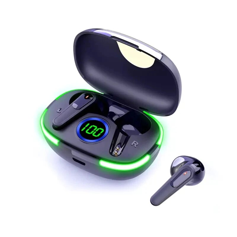 PRO80 Stéréo Bluetooth Casque TWS5.1 Intelligent Tactile LED Numérique Affichage Cool Souffle Lumière Jeu