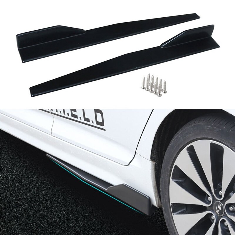 Universal Side Skirts, 2PCs Universal Car Body Styling Side Skirt, Left/Right Rocker Splitters Diffuser Winglet Wings Bumper Kit