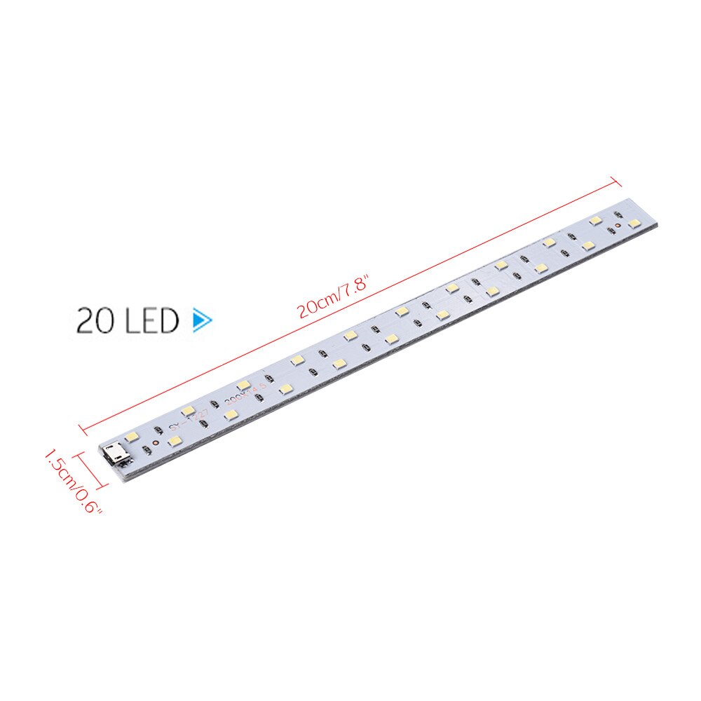 Andoer 20 / 30 / 35 Beads LED Light Strip for Photo Studio Lighting Soft Box Portable Lightbox Tent: White