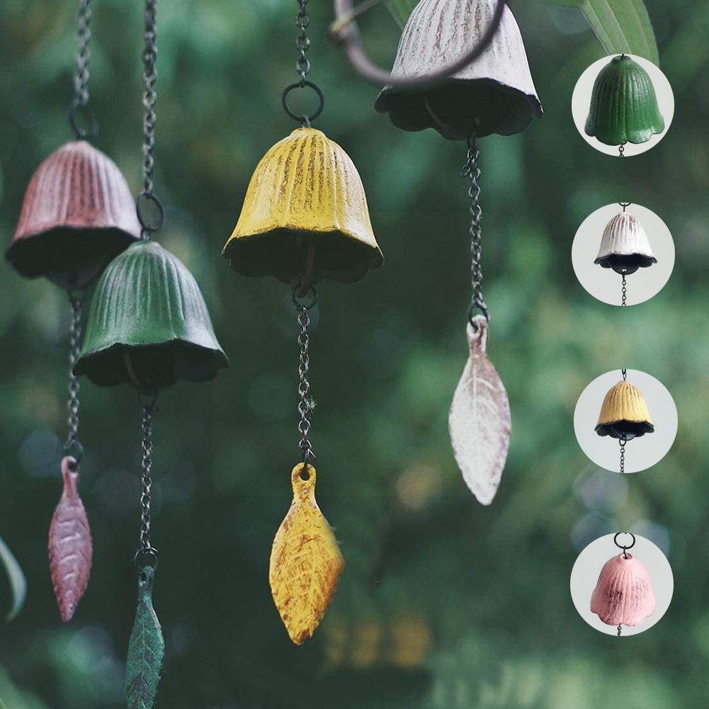 Lucky Temple Wind Chimes Single Leaf Hanging Bell Wind Decoration Metal Chimes Wind Chimes Hanging Home Pendant X3P1