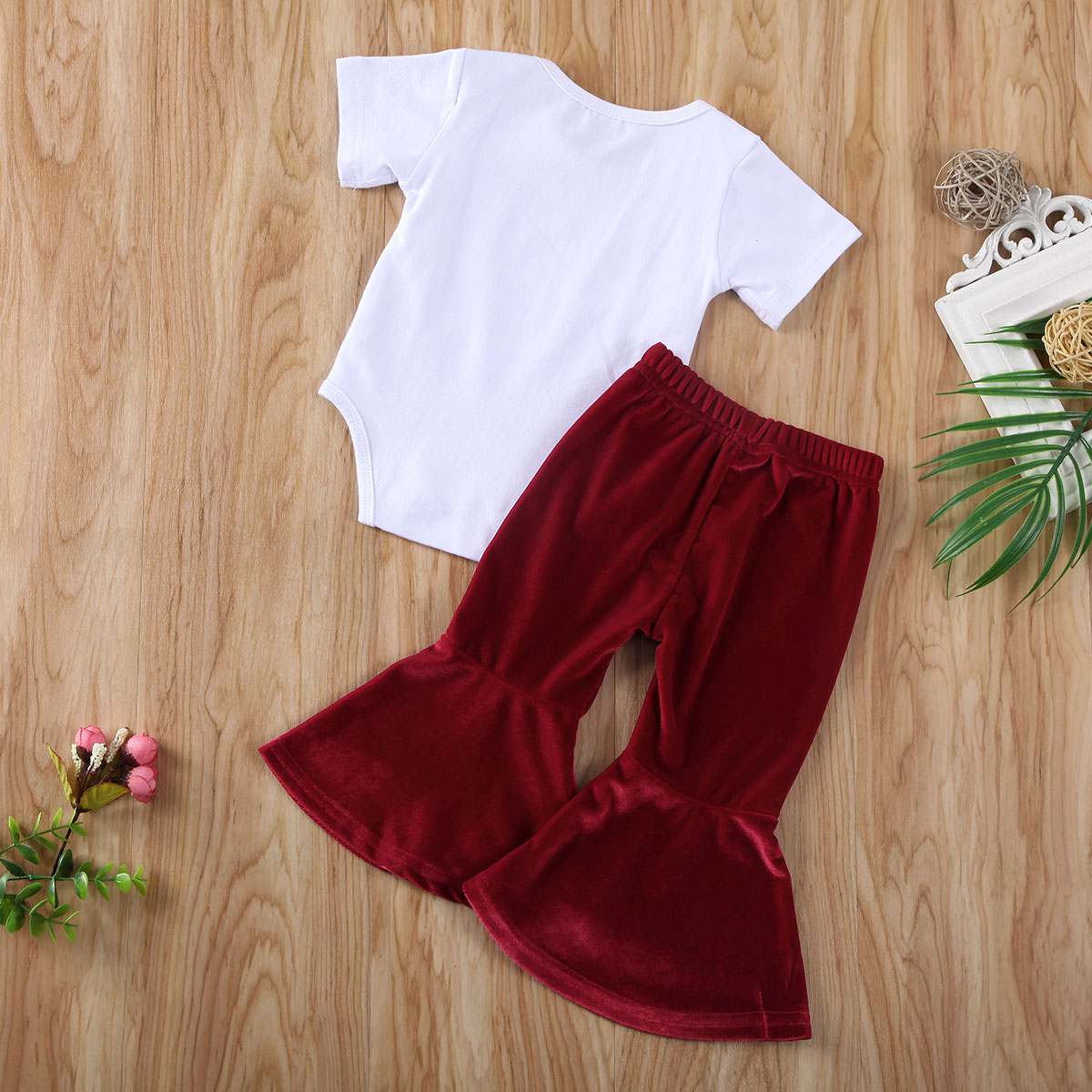 ropa de verano de bebé niño chico bebé chica de San Valentín ropa de manga corta mameluco de vaqueros pantalones de terciopelo pantalones de/falda 2 uds trajes
