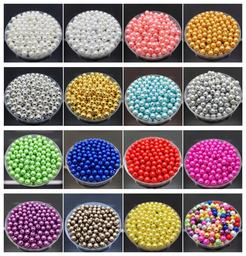 4A Elegante hochwertige runde Form 5-6MM natürliche Perlen Glänzende Süßwasser l