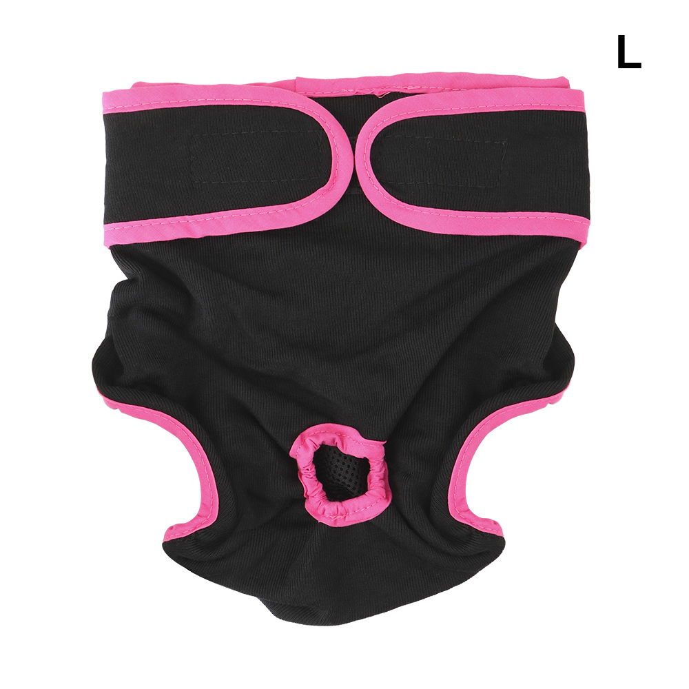 Puppy Diaper Female Dog Shorts Pet Underwear For Small Meidium Size Dogs Physiological Pants Pet Products: Black (L)