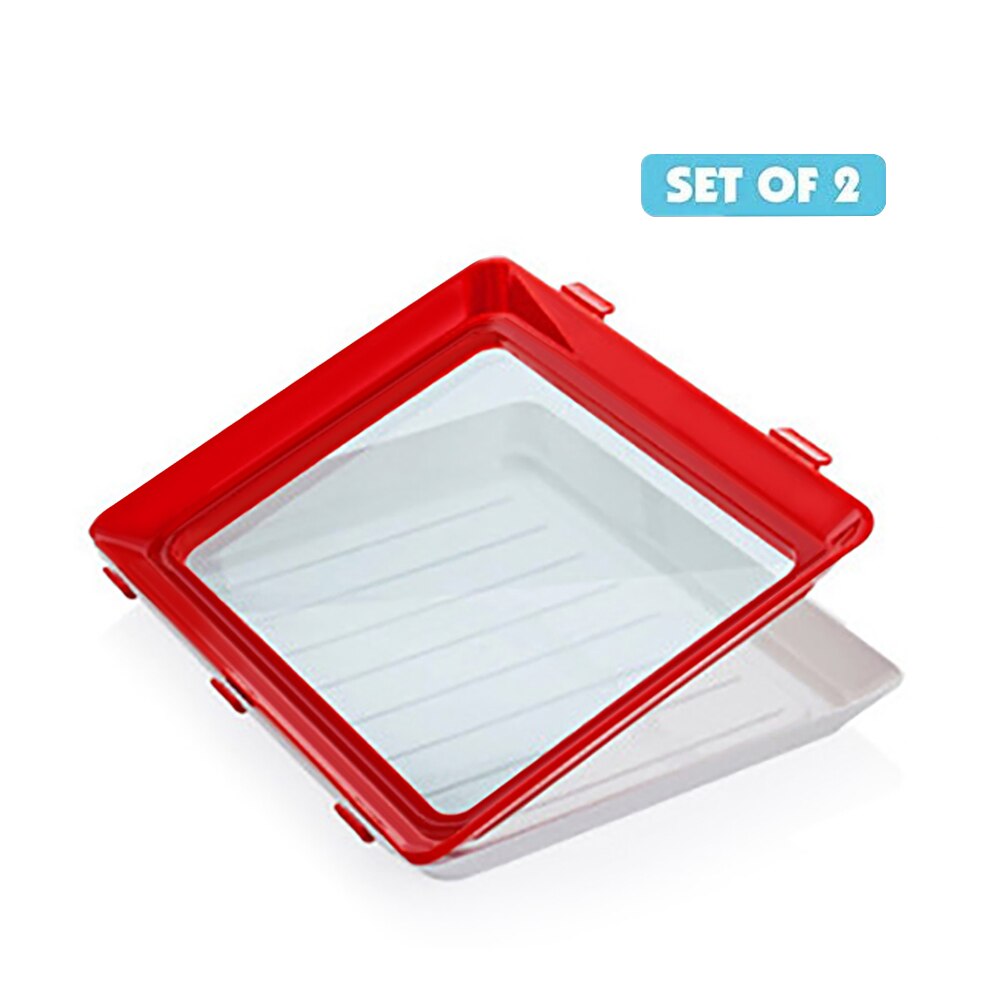 2pcs Food Preservation Tray Food Fresh Keeping Fresh Spacer Organizer Food Preservate Refrigerator Food Storage