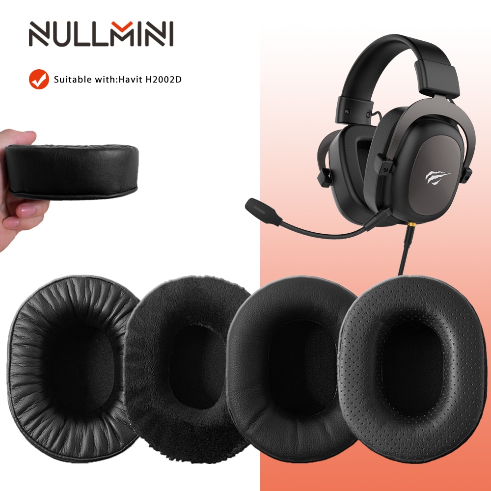 NullMini Replacement Earpads for Havit H2002D Headphones Leather Sleeve Earphone Earmuff
