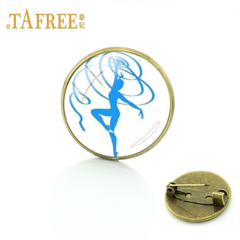 TAFREE Gymnastiek beweegt Glas cabochon dome art foto Broche sport liefhebbers gedenkteken broche kleding accessoires sieraden GY172: GY167