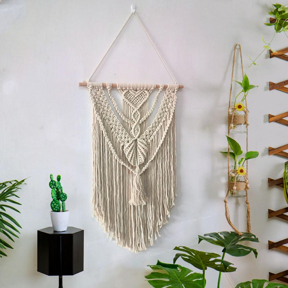 Macrame Woven Wall Hanging Chic Bohemian Home Geometric Art Decor Beautiful Apartment Dorm Room Decoration