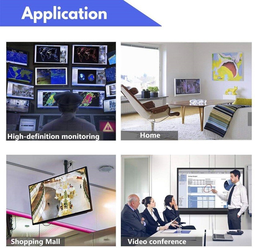 Bnc-liitin hdmi-yhteensopiva analogiseen ahd tvi sdi hd koaksiaalikameran signaalin muunnin 1080p dvr cctv-järjestelmään