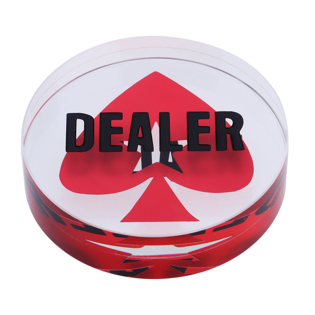 3 "kristall Dealer Button Chip Für Poker, Texas Hold'em, Glücksspiel Karte Spiele