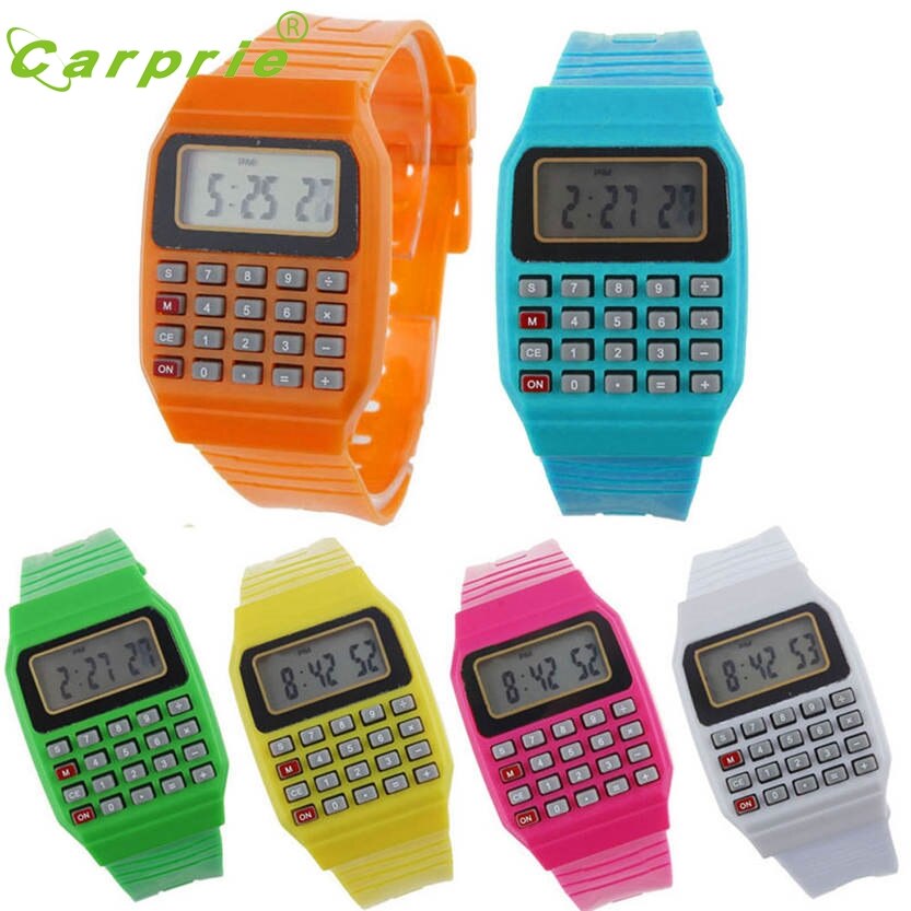 Del Unsex Silicone Multi-Purpose Date Time Electronic Wrist Calculator Watch Aug 29