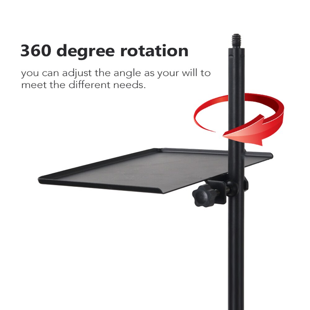200 * 140MM Sound Card Tray Live Broadcast Microphone Rack Stand Tray Tripod Phone Holder for Outdoor Photography