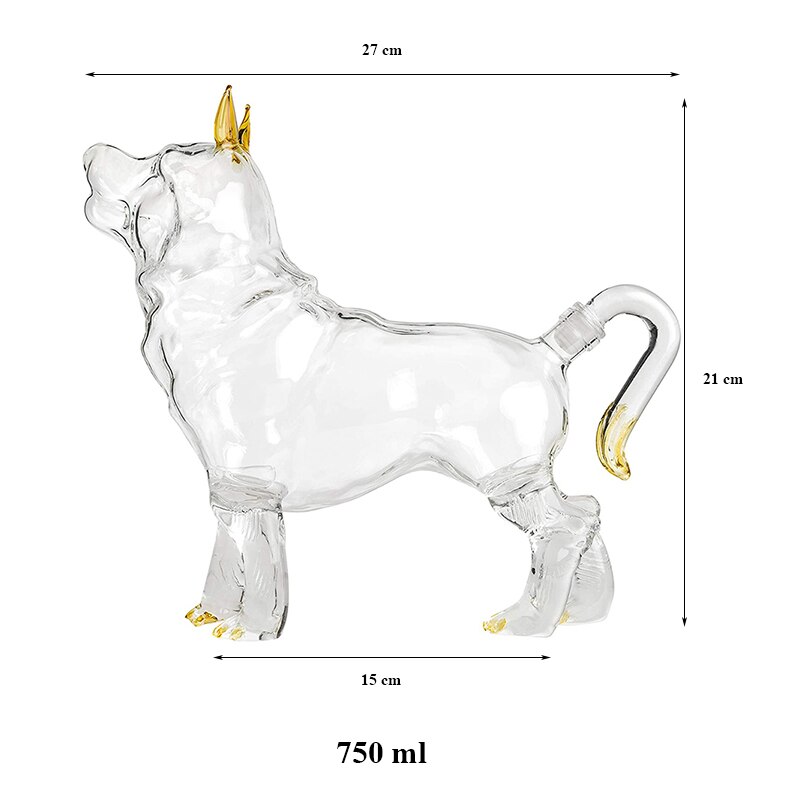 750 ml animal dog shaped home bar Whiskey Decanter Wine decanter for Liquor Scotch Bourbon