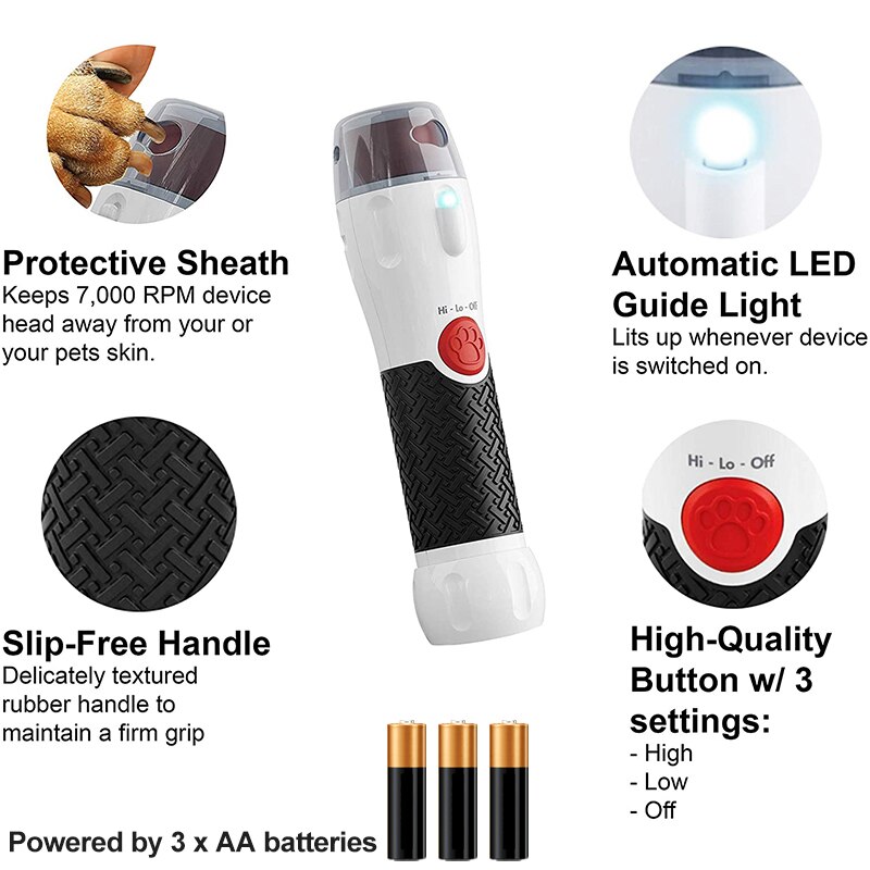 Pet Nail Clipper Electric Painless Dogs Cats Paw Nail Trimmer Cut Pets Nail Grinder Claw Grooming Products Scissors