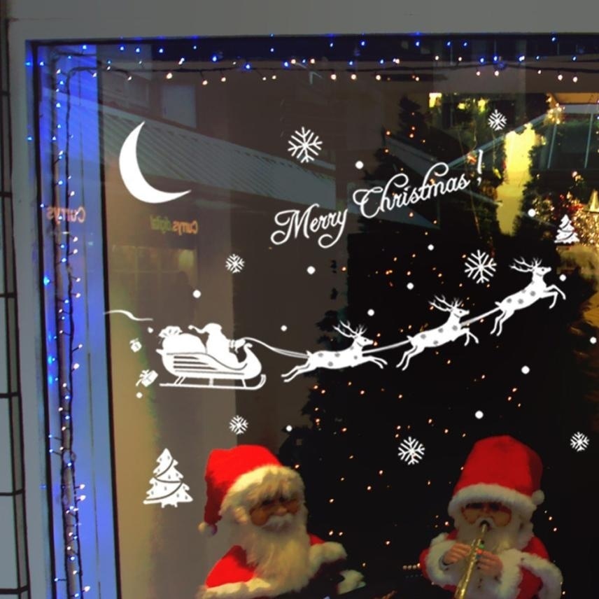 Populaire Kerst Decoratie Raamstickers Home Decor Window Decals Xmas Huis Decoratie