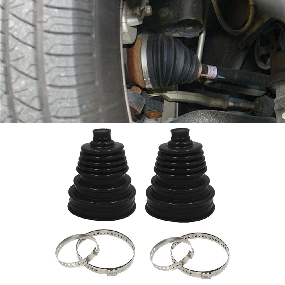 Black CV Boot Joint 140mm*86mm 2pcs Silicone Constant Velocity Universal