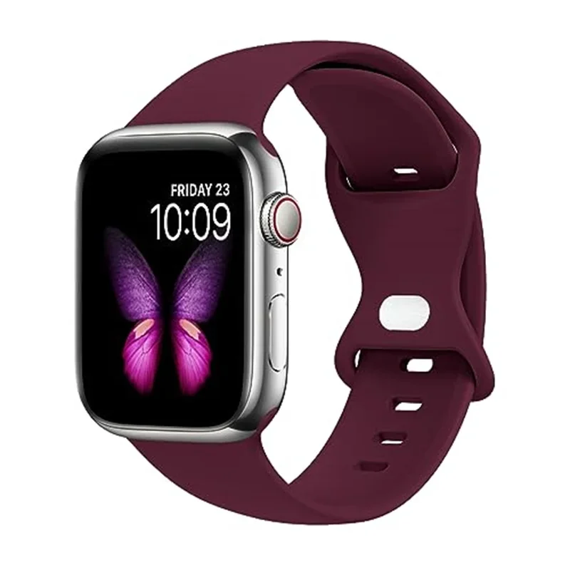 Sportarmband för apple watch-band 44mm 45mm 41mm ultra 2 49mm 40 38/42mm 46mm silikonarmband iwatch-serien 10 7 9 8 6 5 4 3 se: Mörkblå svart / 16mm