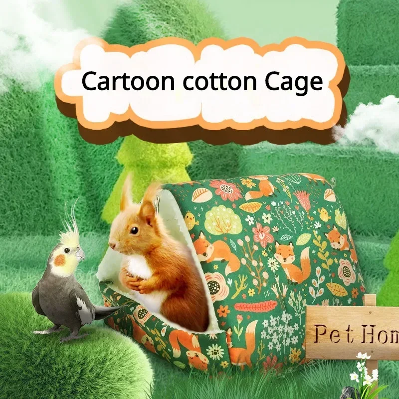 Cómoda casa para hámster, estera cálida, cama para dormir de animales pequeños, nido de conejillo de indias suave, Mini jaula para conejo, estera de ardilla