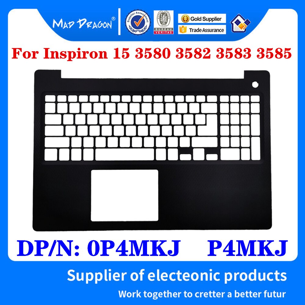 Novo original palmrest capa superior teclado c escudo preto para dell inspiron 15 3580 3582 3583 3585 0p4mkj p4mkj 086hkp 86hkp: 0P4MKJ