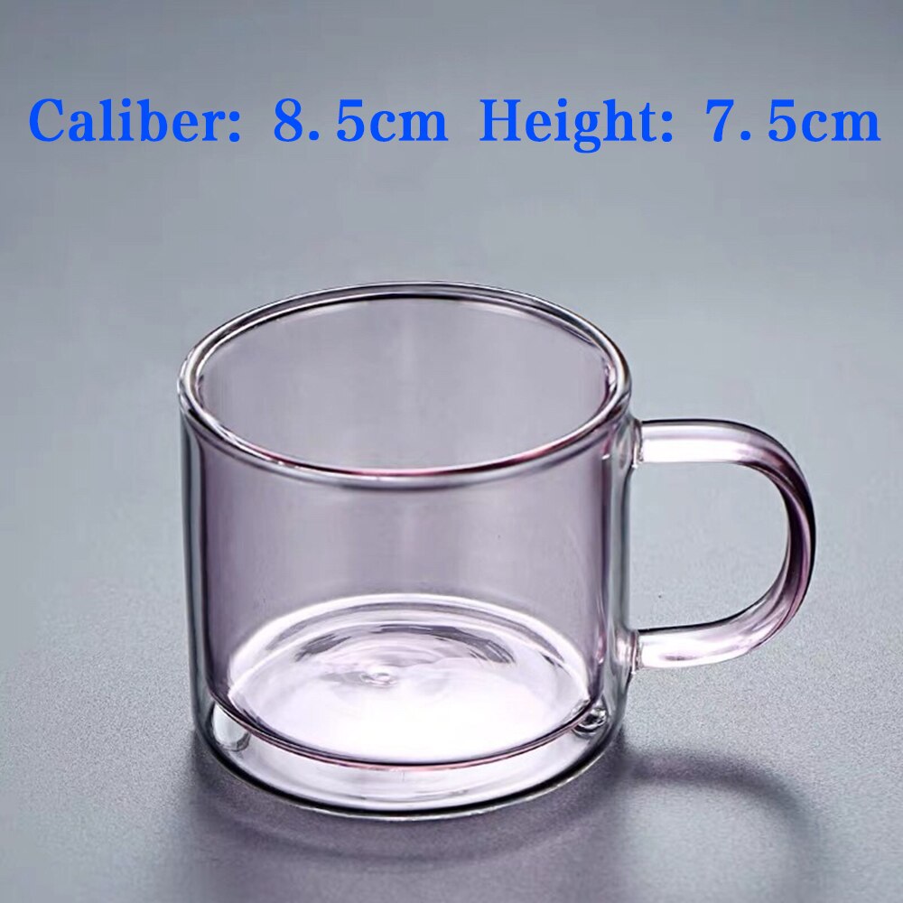 Tasse en verre Double transparente, motif ours mignon, pour café, boisson au lait, pour Couple: U