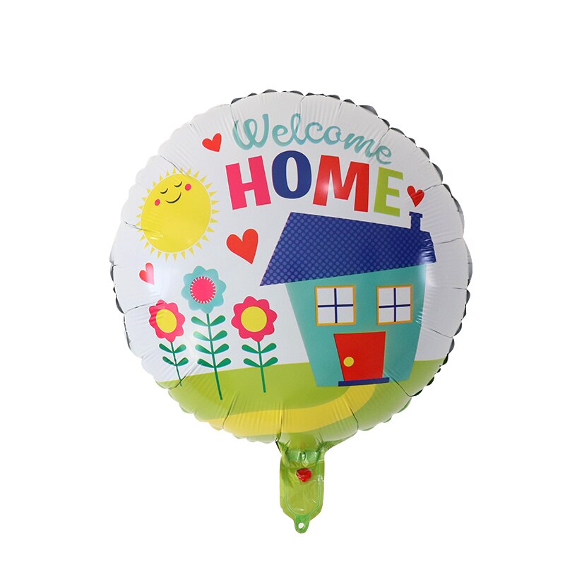 5/10pcs 18 inch Round Welcome Home Foil Balloons Air Globos for Welcome Go Back Home Birthday Party Balloons Decoration Supplies