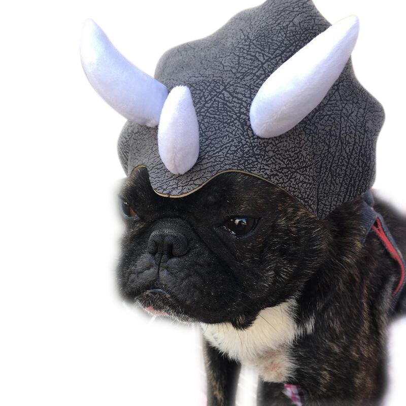 Huisdier Triceratops Hoofddeksels Halloween Dinosaurus Cosplay Kostuum Hoed Huisdier Jurk Up Accessoires Puppy Cap