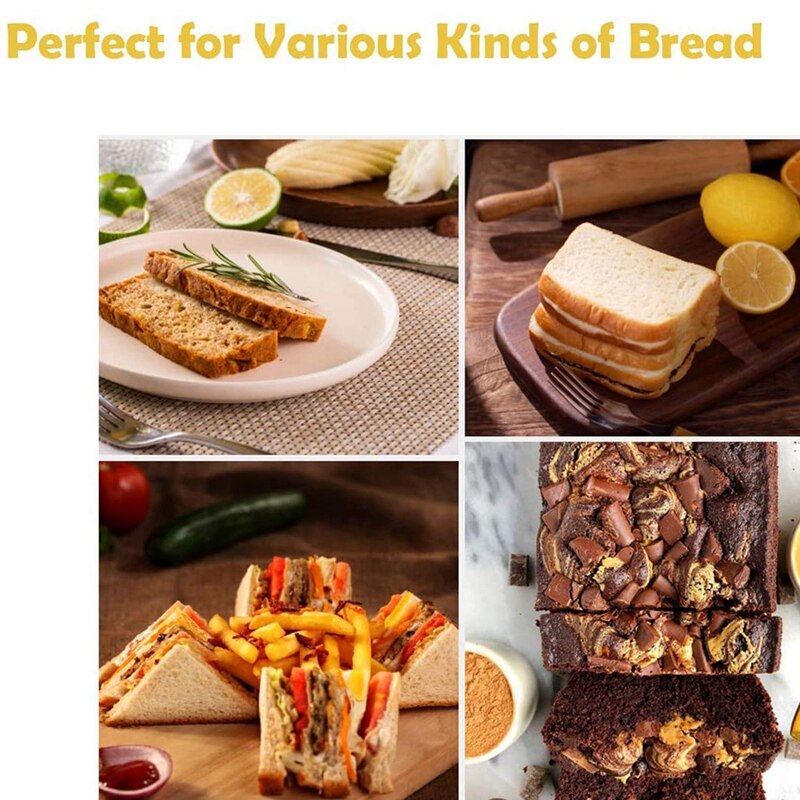 Bread Toast Mold Non Stick Aluminized Gold Metal 19.5X10.3X11.3cm(Gold)